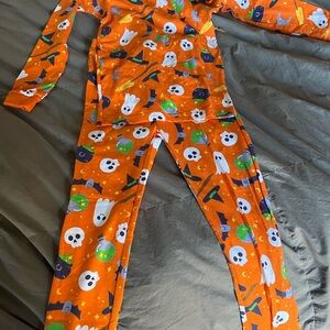 Halloween Themed Orange Pajama Set